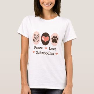 Camiseta de Schnoodles del amor de la paz