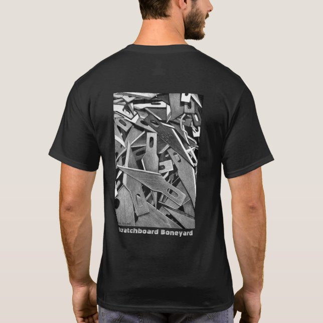 Camiseta de "Scratchboard Boneyard" (Reverso)