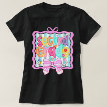 Camiseta de segundo grado para niñas preppy