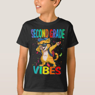 Camiseta De Segundo Grado Vibes Gato De Vuelta A La Camiset