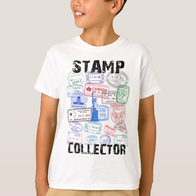Camiseta de sellos de pasaporte Viajes Vacaciones  (Anverso)