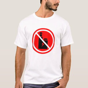 Camiseta de señal de no vapeo Advertencia de zon