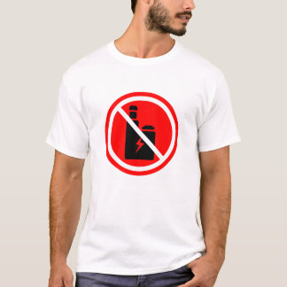 Camiseta de señal de no vapeo | Advertencia de zon