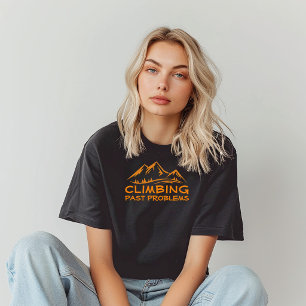 Camiseta de senderismo en montaña moderna naranja 
