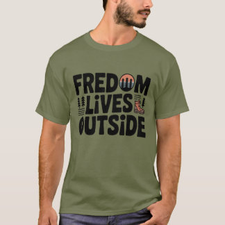 Camiseta de senderismo Freedom Lives Outside