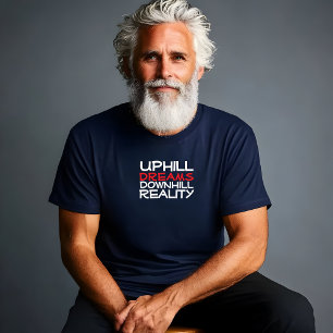 Camiseta de senderismo humor negro rojo