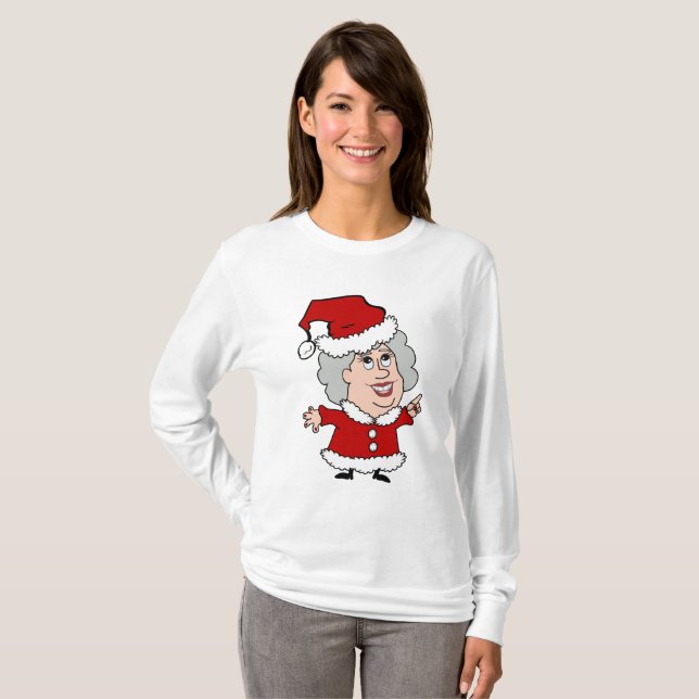 Camiseta de señora Claus Long Sleeve Women's (Anverso completo)