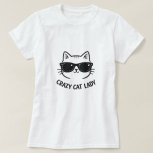 Camiseta de Señora Gata Loca con Gatos de Sol