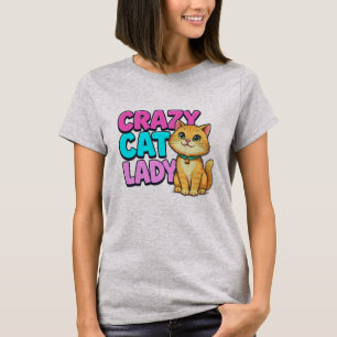 Camiseta de Señora Gata Loca Regalo de Gato Adorab