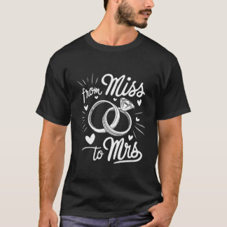 Camiseta de Señorita a Señora Anillo de Compromiso Regalo d