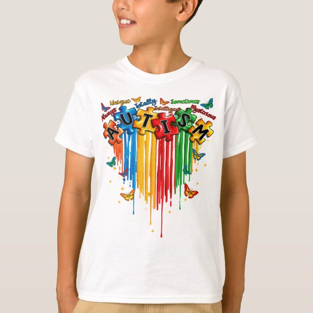 Camiseta de sensibilización sobre el autismo, cami (Anverso)