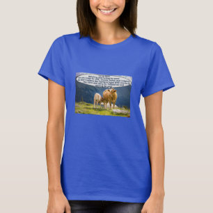 Camiseta de sentido común de la vaca (oscura)