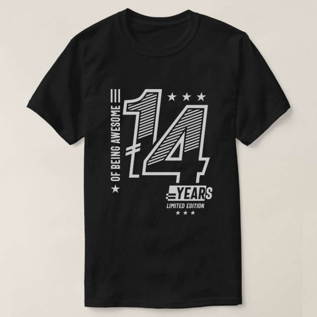 Camiseta De ser asombroso 14 años - 14 años (Diseño del anverso)