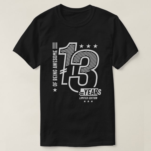 Camiseta De Ser Increíble 13 Años - 13 Cumpleaños (Diseño del anverso)