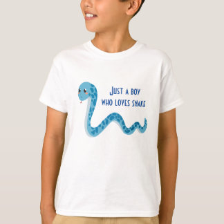 Camiseta de serpiente azul para los niños