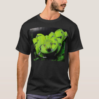 Camiseta de serpiente boa verde grande