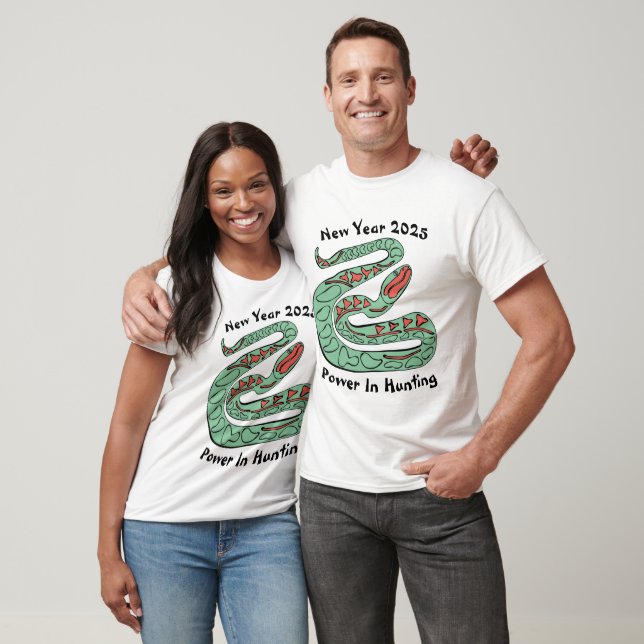 Camiseta de serpiente para Año Nuevo masculino 202 (Unisexo)