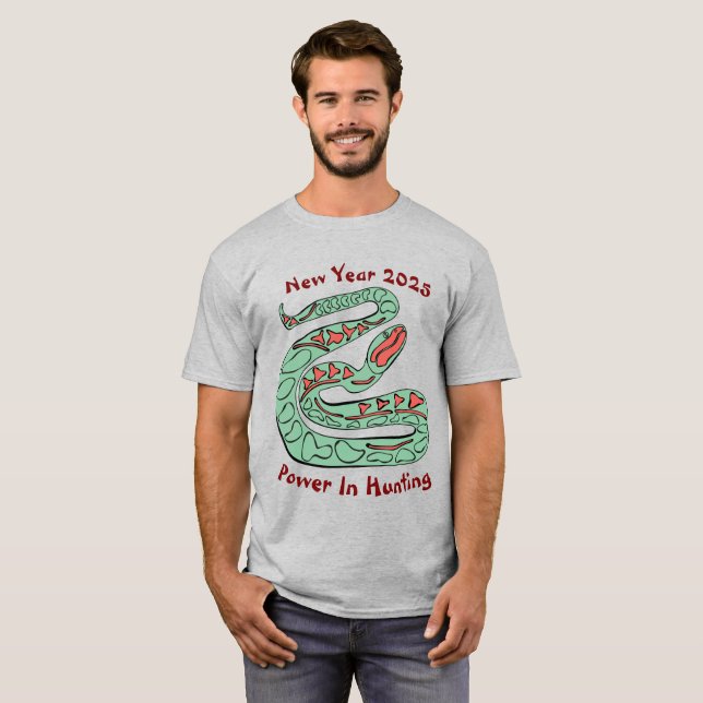 Camiseta de serpiente para Año Nuevo masculino 202 (Anverso completo)
