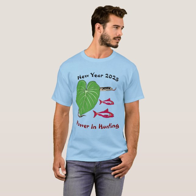 Camiseta de serpiente para Año Nuevo masculino 202 (Anverso completo)