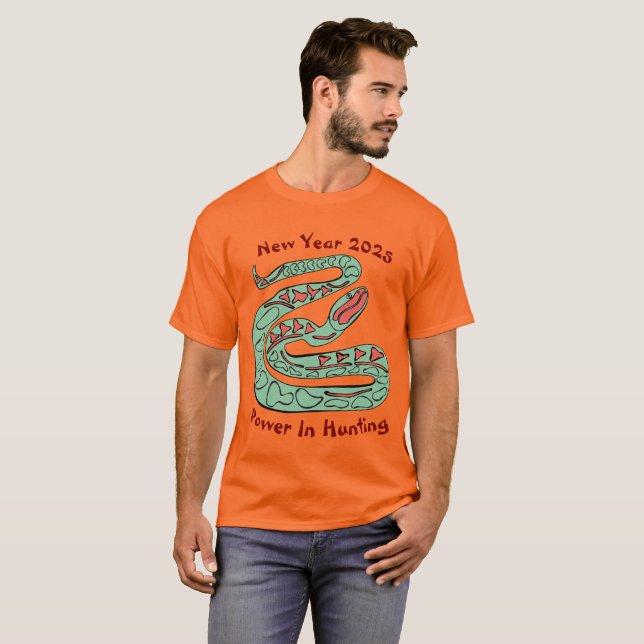 Camiseta de serpiente para Año Nuevo masculino 202 (Anverso completo)