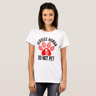 Camiseta de Servicio Humano No Acariciar