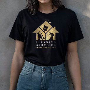 Camiseta de Servicios de limpieza de casas de oro