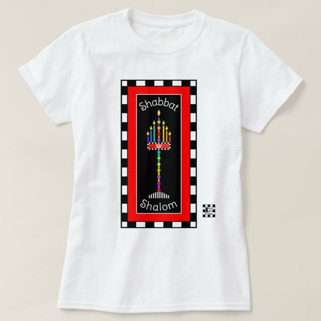 camiseta de Shabbat Shalom (Diseño del anverso)
