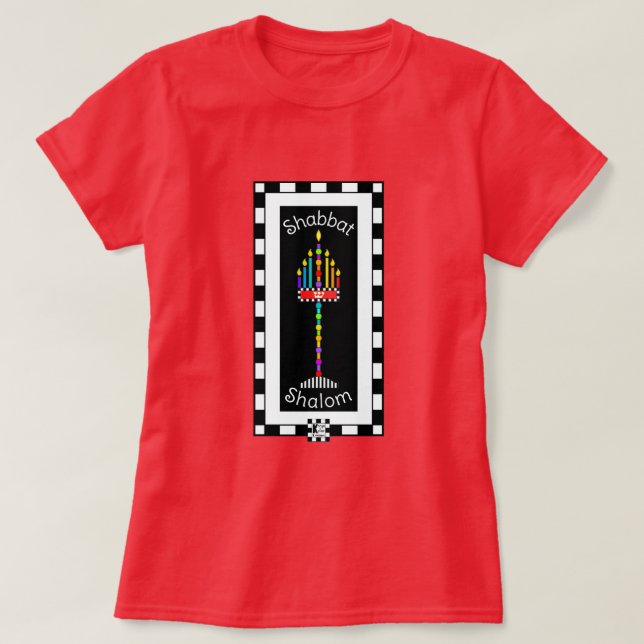 camiseta de Shabbat Shalom (Diseño del anverso)