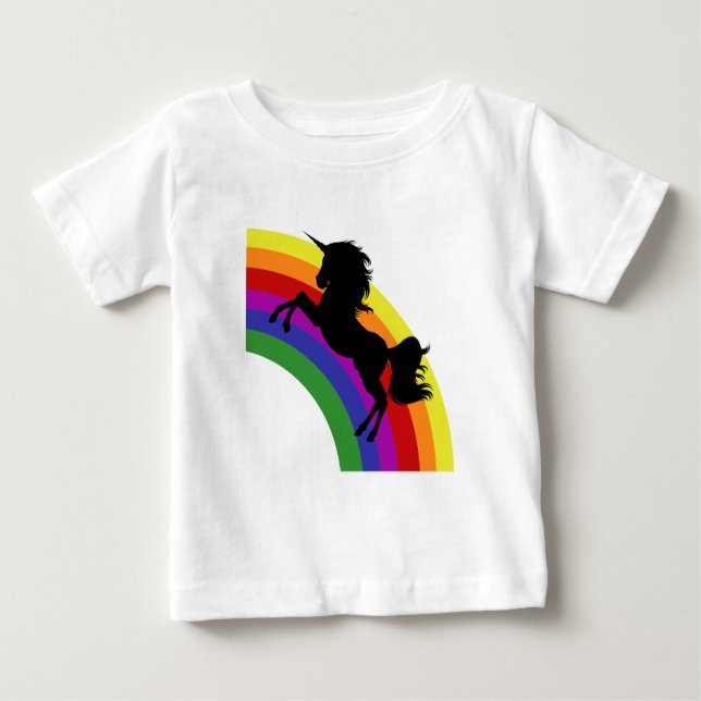 Camiseta de silicona negra Rainbow Baby T (Anverso)