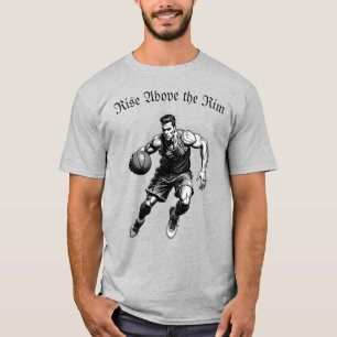 Camiseta de Silueta de Baloncesto – Supera el Aro