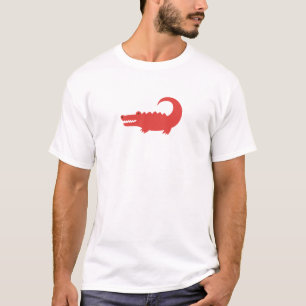 Camiseta de Silueta de Cocodrilo Animal