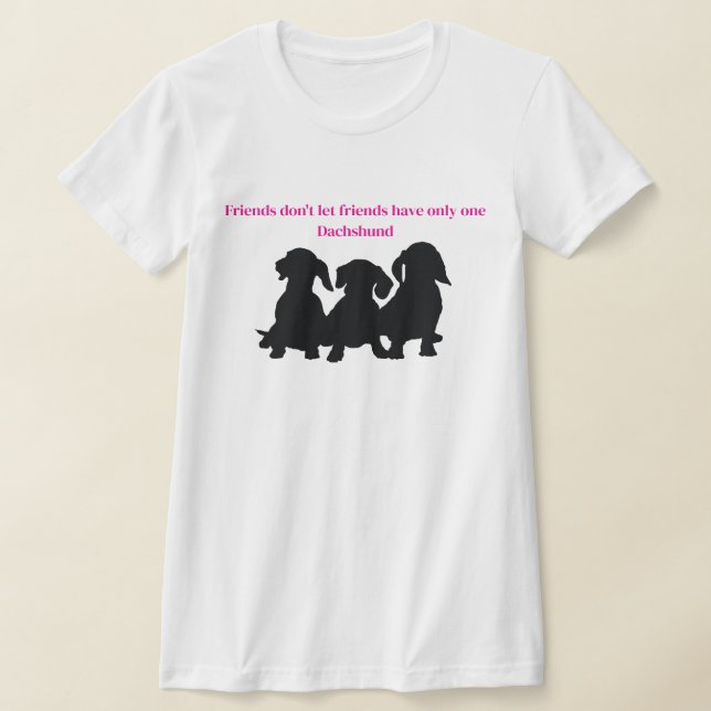 Camiseta de silueta de Dachshund (Distribución)