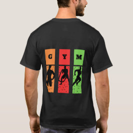 Camiseta de silueta de gimnasio en negrita.