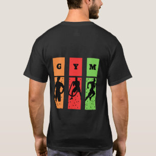 Camiseta de silueta de gimnasio en negrita.