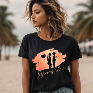 Camiseta de silueta de la pareja de San Valentín d