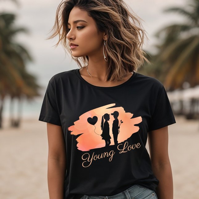 Camiseta de silueta de la pareja de San Valentín d (Subido por el creador)