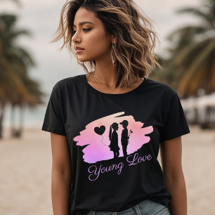 Camiseta de silueta de la pareja de San Valentín d