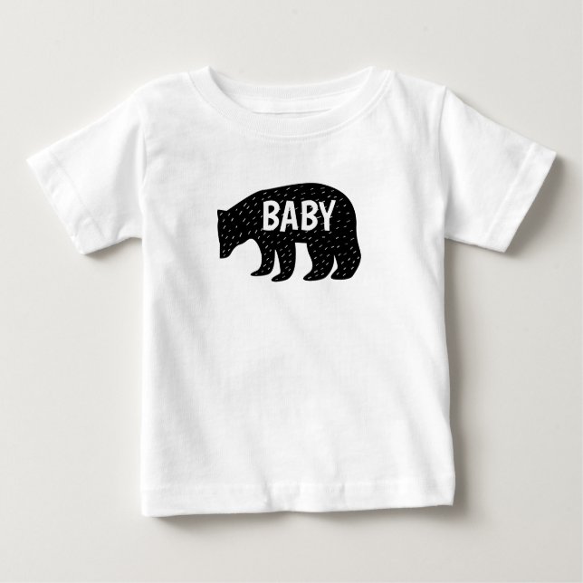 Camiseta de silueta de oso bebé (Anverso)
