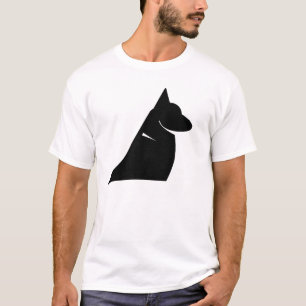 Camiseta de Silueta de Perro Pastor Alemán Minimal