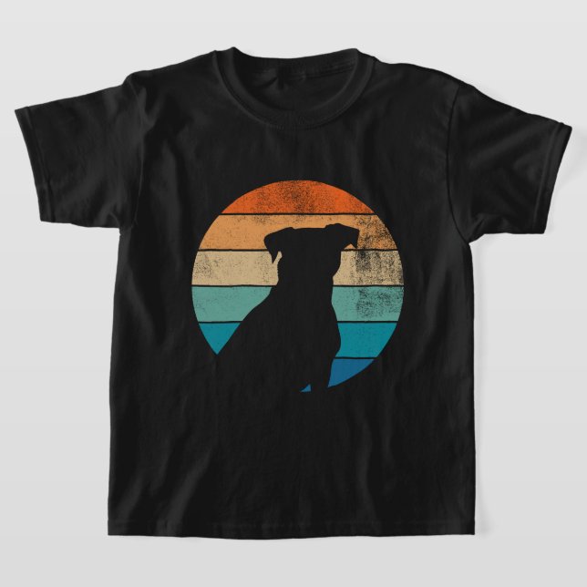 Camiseta de silueta de perro retro - Amante de mas (Distribución)