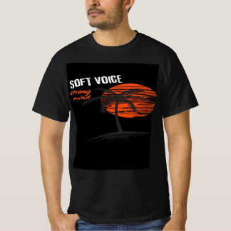 Camiseta de Silueta de puesta de sol de voz suave 