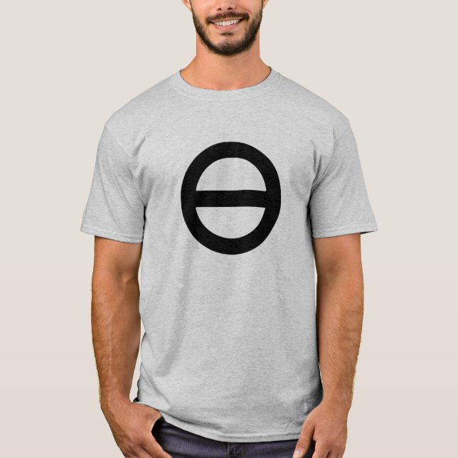 Camiseta de símbolo Agender (Anverso)