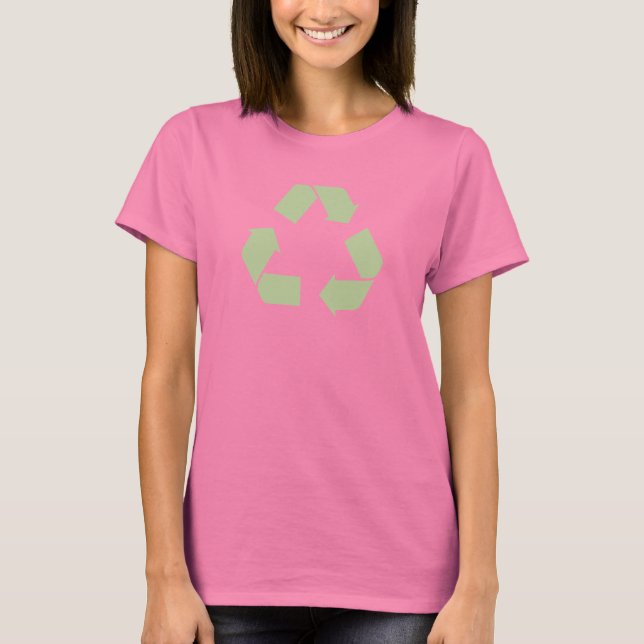 Camiseta de símbolo de reciclaje disponible con ma (Anverso)