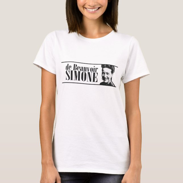 Camiseta de Simone de Beauvior Feminist (Anverso)