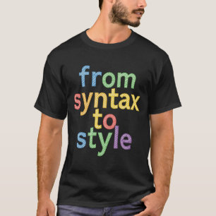 Camiseta De Sintaxis a Estilo – Tipografía de Codificación