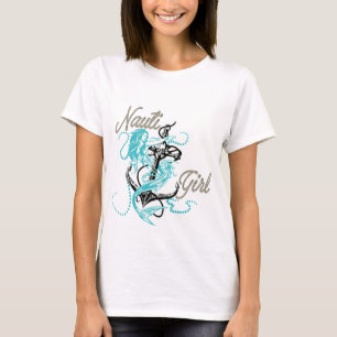 Camiseta de sirena azul claro para mujer Nauti Gir