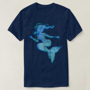 Camiseta de sirena de color azul