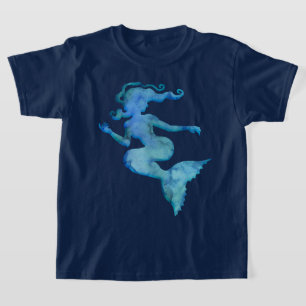 Camiseta de sirena de color azul