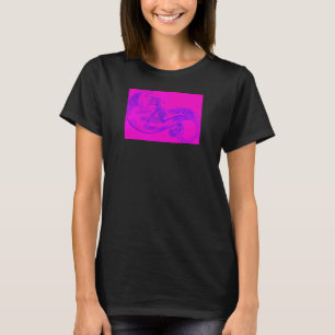 camiseta de sirena de onda rosa