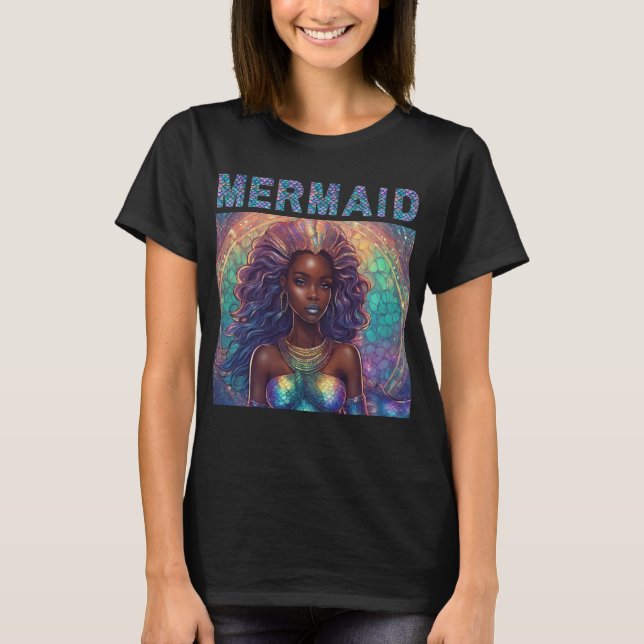 Camiseta de sirena negra (Anverso)